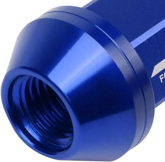 Alt view image 4 of 7 - J2 Engineering LN-T7-006-15-BL J2 Engineering 7075 -T6 Forged Aluminum M12X1.5 20Pcs 35mm Height Close -End Lug Nut Set w / Socket Adapter (Blue)