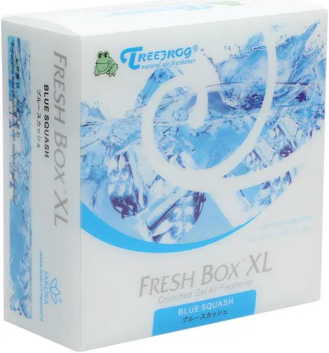 Alt view image 6 of 7 - Generic AFS-FBXLBS33 Tree Frog Fresh Box XL Large Blue Squash Scent Natural Fragrances Gel-Based Air Freshener Deodorizer FBXLBS33