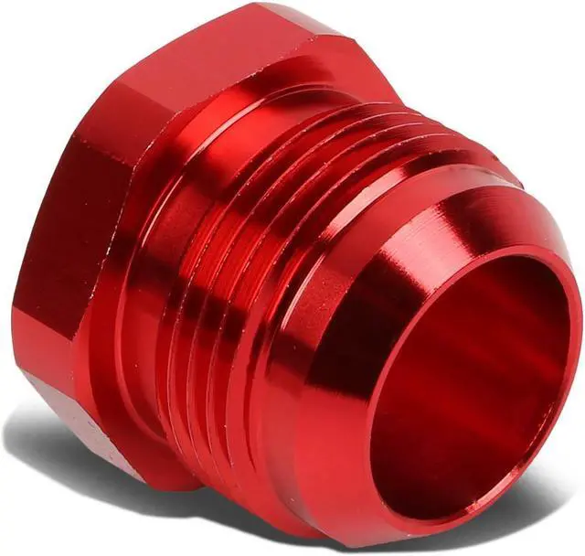 Alt view image 2 of 4 - DNA Motoring FT-1-9012-16-RD 16AN AN-16 1" Flare Bolt Aluminum Anodized Nut Plug Lock Fitting Adapter (Red)