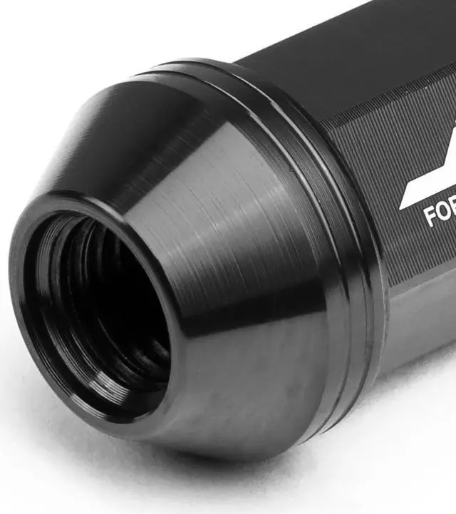 Alt view image 4 of 7 - J2 Engineering LN-T7-022-15-BK J2 Engineering 7075 -T6 Forged Aluminum M12X1.5 20Pcs 80mm Height Spiky Cap Lug Nut Set w/Adapter Key (Black)