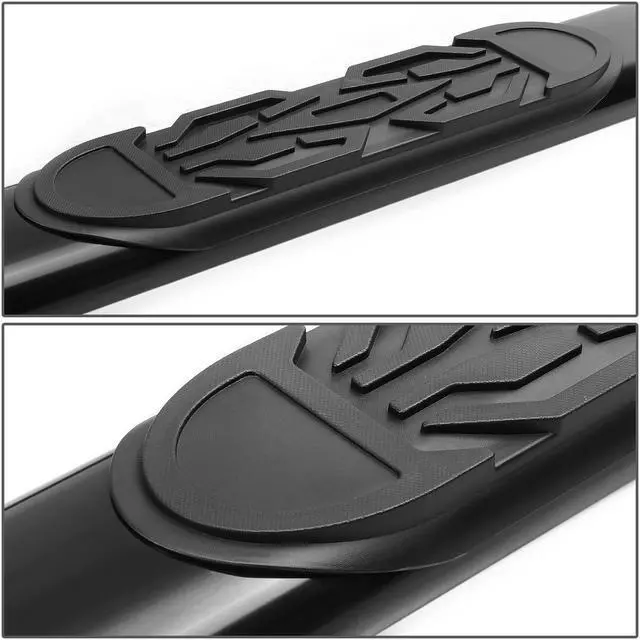 Alt view image 3 of 6 - DNA Motoring STEPB-6O-016-BK For 19-20 Ram Truck 1500 Quad Cab Pair Powdercoated Steel 6"Wide Oval Tubing Running Board Side Step Nerf Bar w/Mounting Bracket
