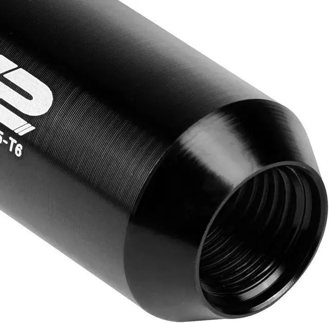 Alt view image 4 of 7 - J2 Engineering LN-T7-003-125-BK J2 Engineering 7075 -T6 Forged Aluminum M12 x 1.25 20Pcs 60mm Height Open -End Lug Nut Set w / Socket Adapter Black