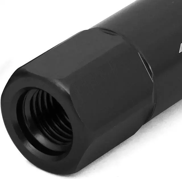 Alt view image 5 of 7 - J2 Engineering LN-T7-016-15-BK J2 Engineering 7075 -T6 Forged Aluminum M12X1.5 20Pcs 107mm Height Spiky Cap Lug Nut Set w / Socket Adapter (Black)