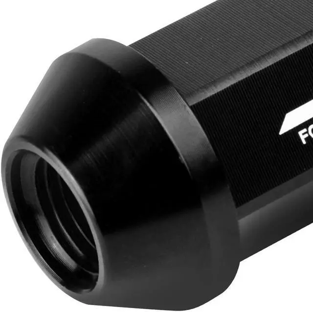 Alt view image 4 of 6 - J2 Engineering LN-T7-019-125-BK J2 Engineering 7075 -T6 Forged Aluminum M12 x 1.25 20Pcs 45mm Height Open-End Lug Nut w/ Adapter Black