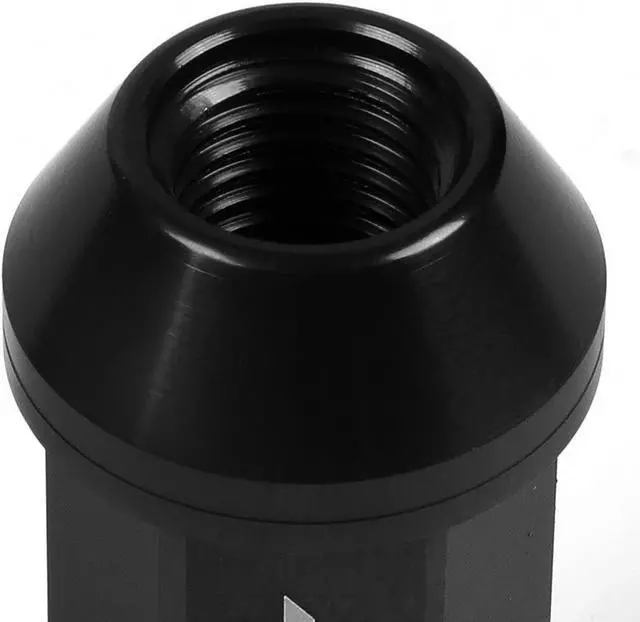 Alt view image 3 of 6 - J2 Engineering LN-T7-004-15-BK J2 Engineering 7075 -T6 Forged Aluminum M12X1.5 20Pcs 50mm Height Open -End Lug Nut Set w / Socket Adapter Key (Black)