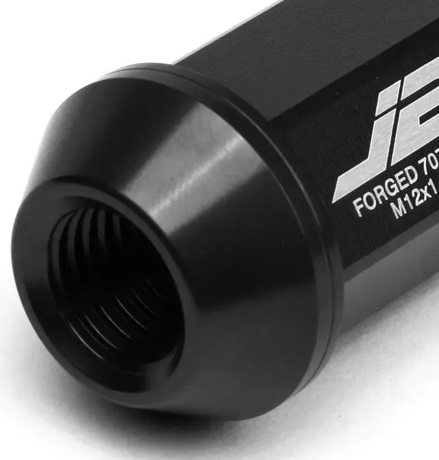 Alt view image 4 of 7 - J2 Engineering LN-T7-008-15-BK J2 Engineering 7075 -T6 Forged Aluminum M12X1.5 20Pcs 44mm Height Open -End Lug Nut Set w / Socket Adapter (Black)