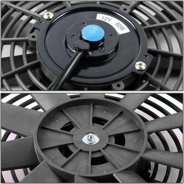 Alt view image 4 of 6 - DNA Motoring RAF-10+FMK-X2 2Pcs 10" Inch High Performance Electric Radiator Cooling Fan kit (Black)