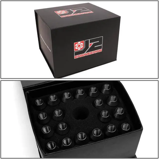 Alt view image 5 of 5 - J2 Engineering LN-T7-025-125-BK J2 Engineering 7075 -T6 Forged Aluminum M12 X 1.25 20Pcs 70mm Open -End Lug Nut w/ Socket Adapter Key ( Black )