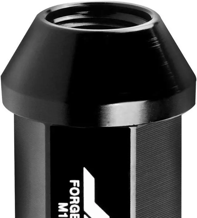 Alt view image 4 of 6 - J2 Engineering LN-T7-020-125-BK J2 Engineering 7075 -T6 Forged Aluminum M12 x 1.25 20Pcs 75mm Height Spiky Cap Lug Nut w/ Adapter Black