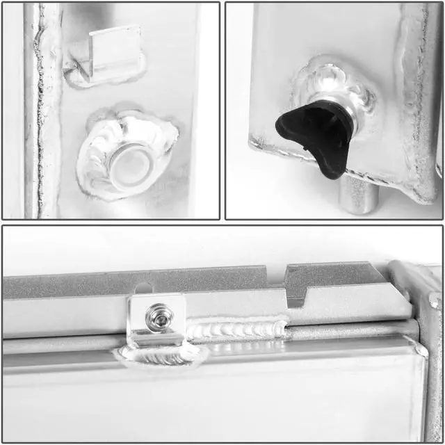 Alt view image 4 of 5 - DNA Motoring RA+FS-SILVERADO99-2 For 00-06 GMC Yukon / Sierra 2-Row Tri-Core Aluminum Radiator + 12V Fan Shroud 01 02 03 04 05