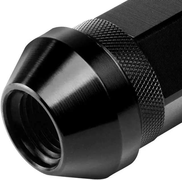 Alt view image 4 of 6 - J2 Engineering LN-T7-028-125-BK J2 Engineering 7075 -T6 Forged Aluminum M12 x 1.25 20Pcs 60mm Height Open -End Lug Nut Set w/Adapter Key Black