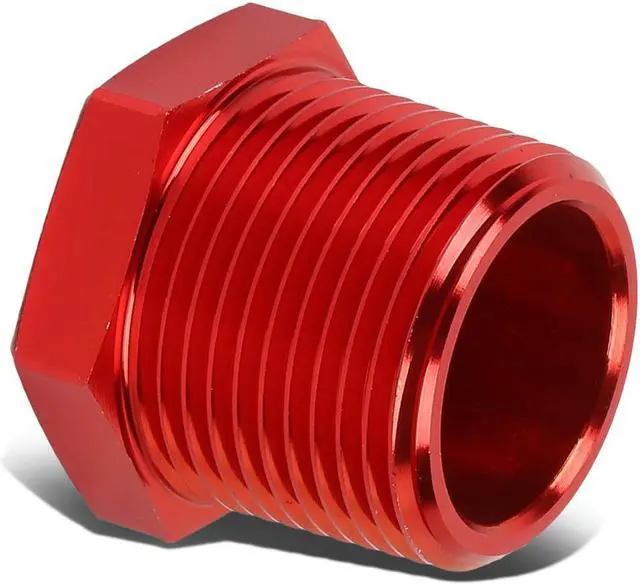 Alt view image 2 of 4 - DNA Motoring FT-1-9022-16-12-RD 1" Male to 3/4" Female Anodized NPT Piping Thread Reducer Adapter Fitting (Red)