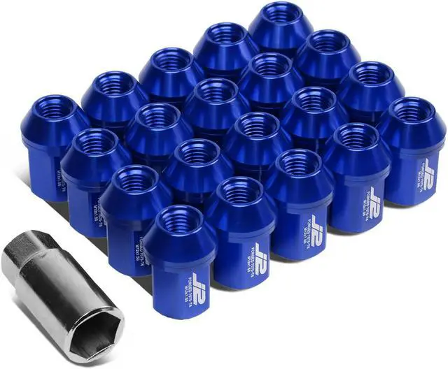 Main image of J2 Engineering LN-T7-006-15-BL J2 Engineering 7075 -T6 Forged Aluminum M12X1.5 20Pcs 35mm Height Close -End Lug Nut Set w / Socket Adapter (Blue)