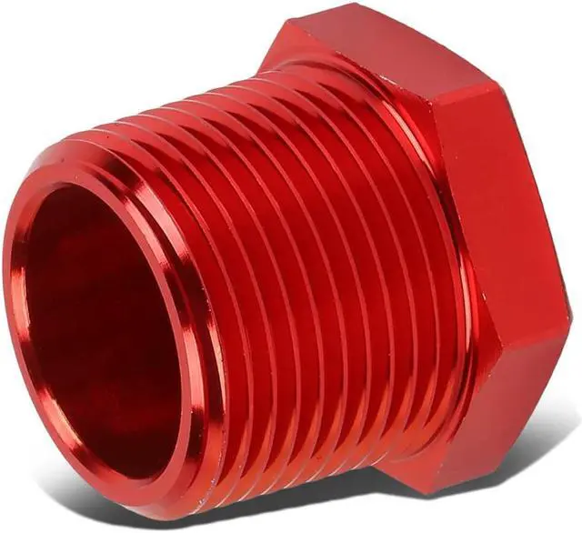 Main image of DNA Motoring FT-1-9022-16-12-RD 1" Male to 3/4" Female Anodized NPT Piping Thread Reducer Adapter Fitting (Red)