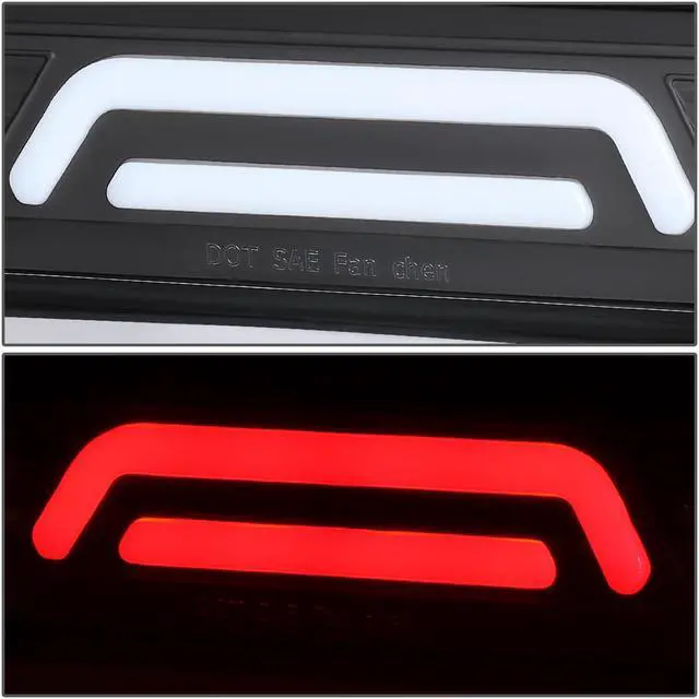 Alt view image 3 of 6 - DNA Motoring 3BL-DRM02-3D-LED-BK For 2002 to 2009 Dodge RAM Truck 1500 2500 3500 3D LED Bar 3rd Third Tail Brake Light w/Cargo Lamp Black Housing 03 04 05 06 07 08