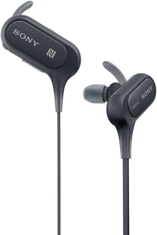 Alt view image 4 of 20 - Sony MDRXB50BS/B Wireless, In-Ear, Sports Headphone, Black