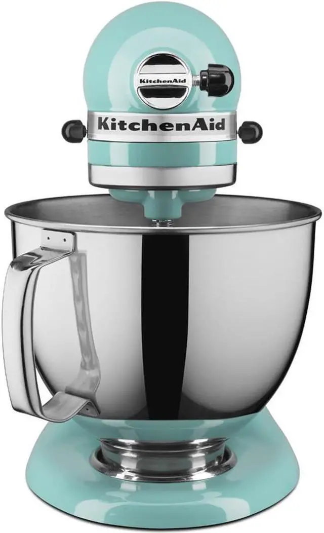 Alt view image 8 of 10 - KitchenAid Aqua Sky 5-quart Artisan Tilt-Head Stand Mixer