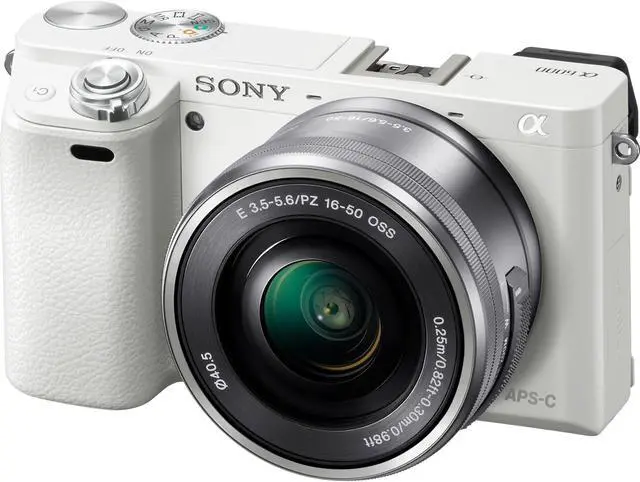 Alt view image 12 of 20 - Sony Alpha a6000 Mirrorless Digital Camera with 16-50mm E-Mount Lens, White