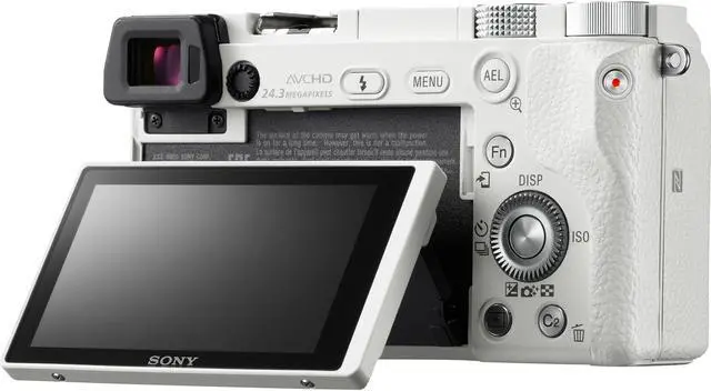 Alt view image 10 of 20 - Sony Alpha a6000 Mirrorless Digital Camera with 16-50mm E-Mount Lens, White