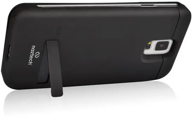 Alt view image 3 of 12 - Naztech PowerCase Carrying Case (Flip) for Smartphone - Black