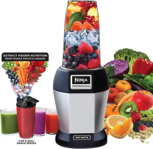 Alt view image 7 of 20 - Ninja BL456 Nutri Ninja Pro Blender, Black/Silver