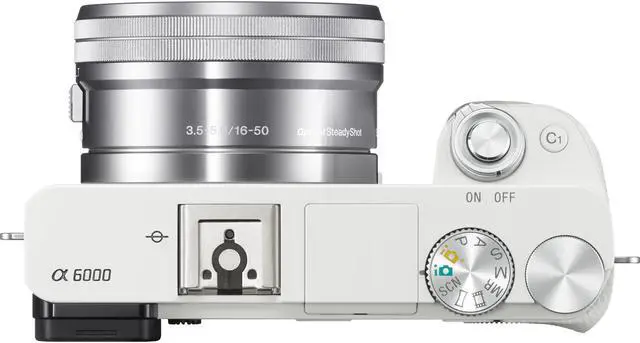 Alt view image 9 of 20 - Sony Alpha a6000 Mirrorless Digital Camera with 16-50mm E-Mount Lens, White