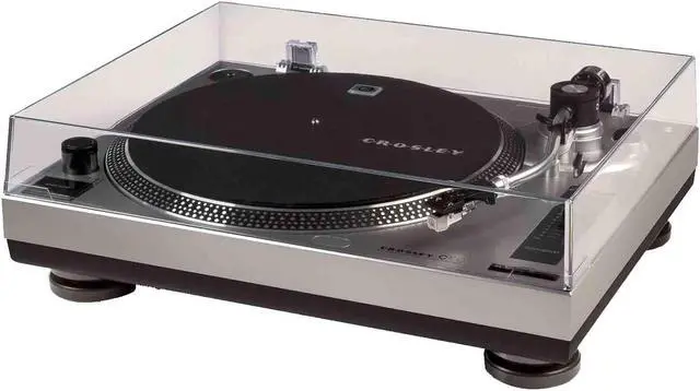 Alt view image 4 of 17 - Crosley 2 Speed S-Shaped Built-In Preamp Record Player Turntable (For Parts)