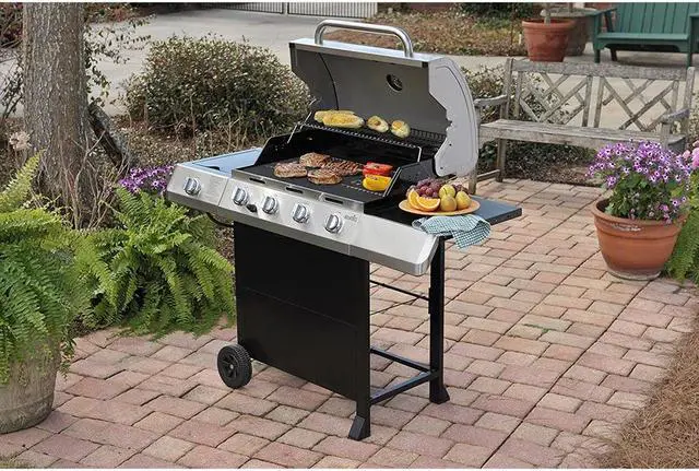 Alt view image 7 of 18 - Char-Broil Traditional 4-Burner 40,000 BTU Gas Grill, Stainless | 463436215