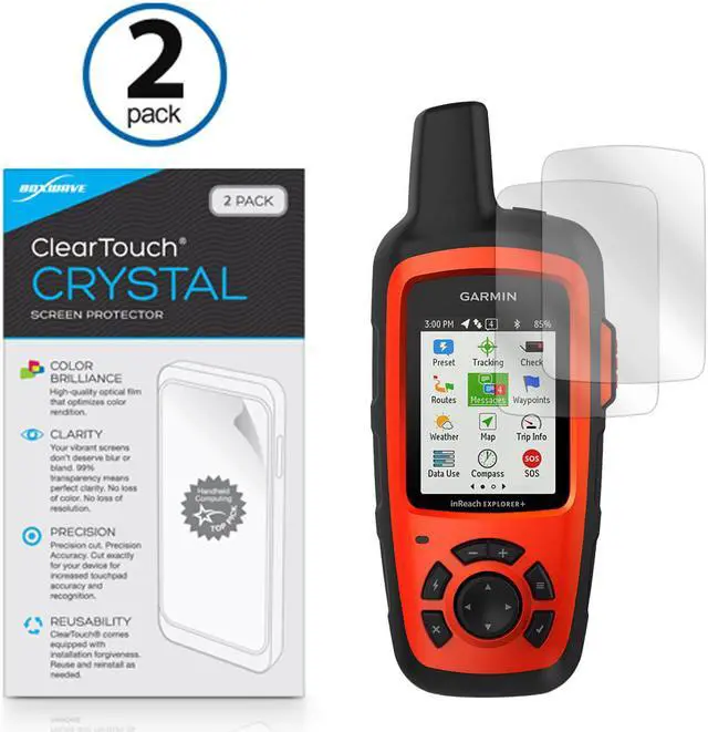 Main image of Garmin inReach Explorer+ Screen Protector, BoxWave [ClearTouch Crystal (2-Pack)] HD Film Skin - Shields From Scratches for Garmin inReach Explorer+, SE+