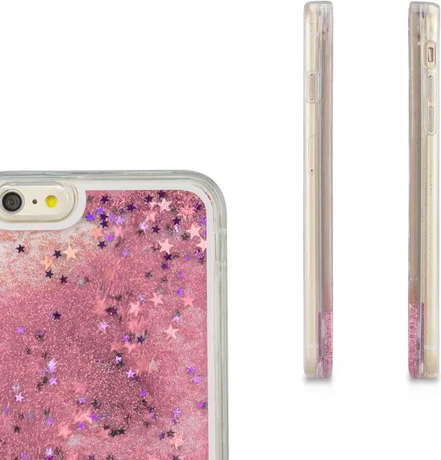 Alt view image 6 of 6 - iPhone 6 Plus Case, BoxWave [StarShine Case with BONUS Keychain Charger] Hybrid Hard Shell / TPU Liquid Sparkle Case for Apple iPhone 6 Plus, 6s Plus
