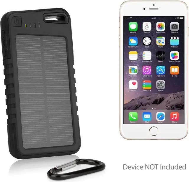 Alt view image 3 of 6 - Google Pixel XL Battery, BoxWave [Solar Rejuva PowerPack (5000mAh)] Solar Powered Backup Power Bank for Google Pixel XL - Black