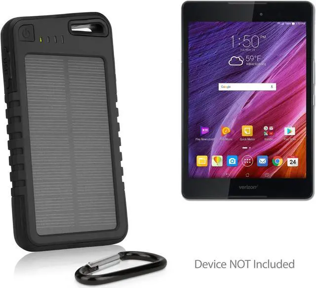 Alt view image 6 of 6 - Google Pixel XL Battery, BoxWave [Solar Rejuva PowerPack (5000mAh)] Solar Powered Backup Power Bank for Google Pixel XL - Black