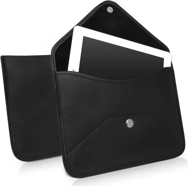 Alt view image 3 of 7 - iPad 2 Case, BoxWave [Elite Leather Messenger Pouch] Synthetic Leather Cover w/ Envelope Design for Apple iPad 2