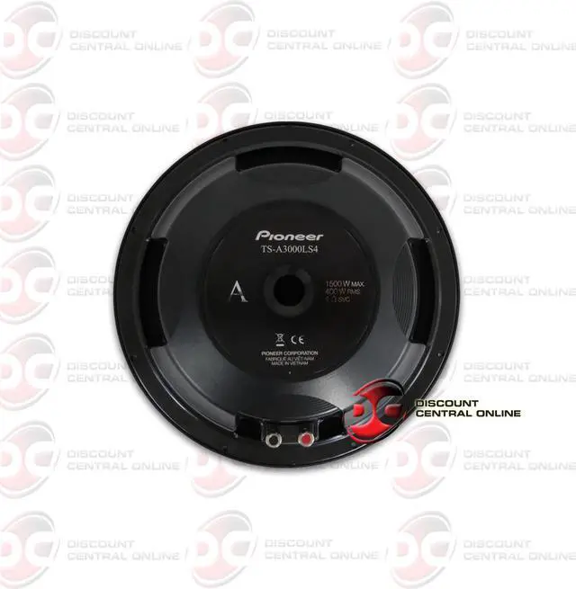 Alt view image 2 of 13 - Pioneer TS-A3000LS4 12" Shallow Mount Single 4-ohm Car Subwoofer 1,500 Watts