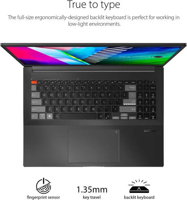Alt view image 19 of 20 - Asus Vivobook Pro 16X M7600 M7600RE-XB99 16" Notebook - 4K - 3840 x 2400 - AMD Ryzen 9 6900HX Octa-core (8 Core) - 32 GB Total RAM - 32 GB On-board Memory - 1 TB SSD - Black - AMD Chip - Windows