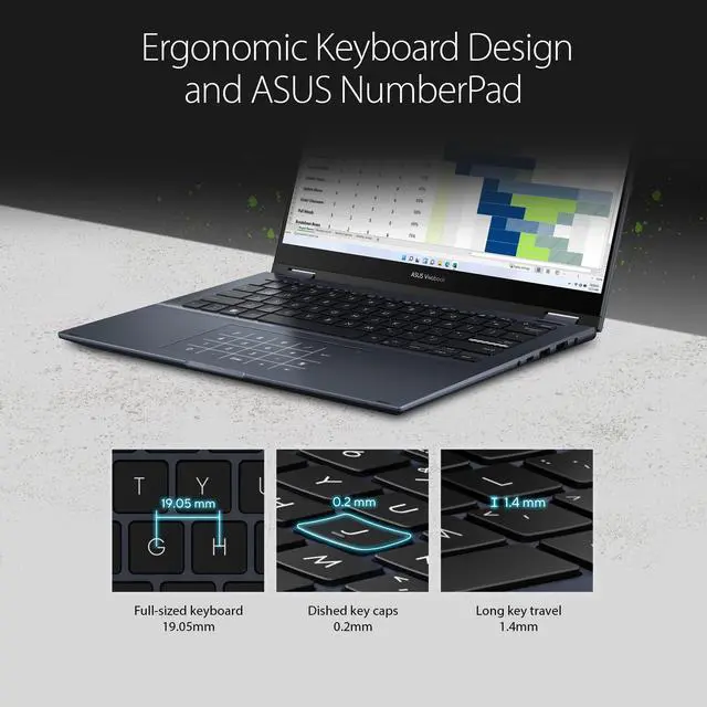 Alt view image 19 of 20 - ASUS - Vivobook S 14 Flip TP3402 14" Laptop - Intel Core i5 - 8GB Memory - 512 GB SSD - Quiet Blue
Notebook