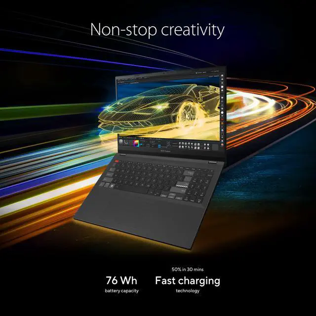 Alt view image 10 of 12 - ASUS VivoBook Pro 15X Laptop, 144Hz 15.6 FHD Display, AMD Ryzen 9 6900HX Mobile CPU, NVIDIA GeForce RTX 3070 GPU, 32GB DDR5 RAM, 1TB PCIe SSD, Windows 11 Home, 0°Black, M6501RR-DB96