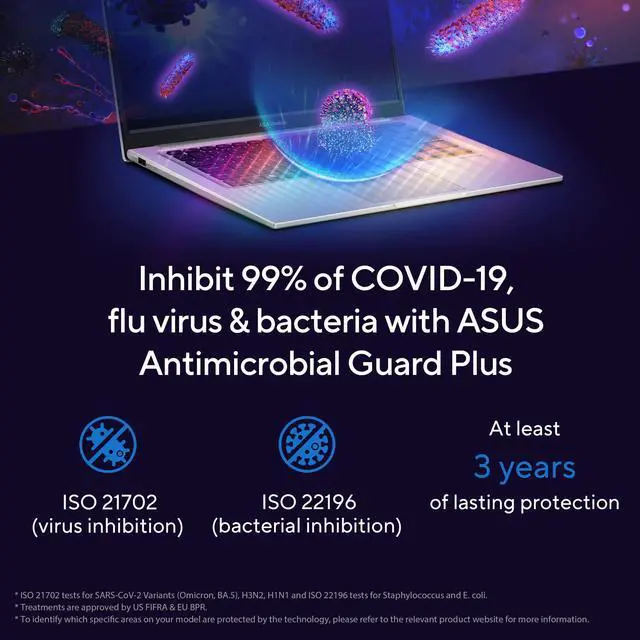 Alt view image 8 of 8 - ASUS 2023 Vivobook 14 Laptop, 14 FHD (1920 x 1080) Display, Intel Core i5-1235U CPU, Intel Iris X Graphics, 8GB RAM, 256GB SSD, Windows 11 Home, Quiet Blue, F1404ZA-AS51