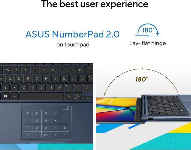 Alt view image 5 of 8 - ASUS 2023 Vivobook 14 Laptop, 14 FHD (1920 x 1080) Display, Intel Core i5-1235U CPU, Intel Iris X Graphics, 8GB RAM, 256GB SSD, Windows 11 Home, Quiet Blue, F1404ZA-AS51