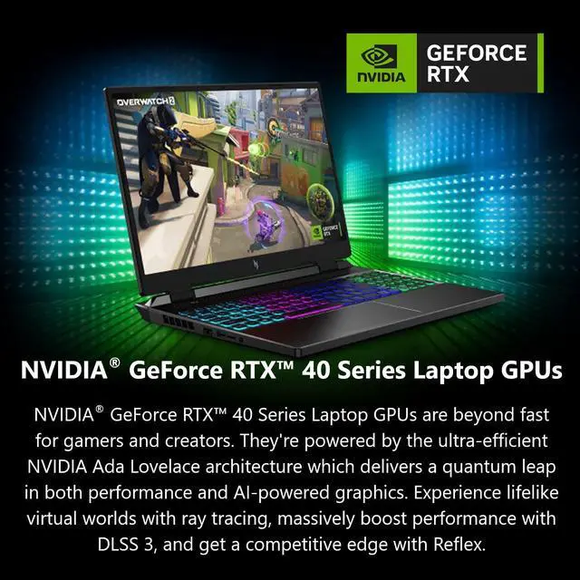 Alt view image 9 of 12 - Acer Nitro 17 Gaming Laptop | AMD Ryzen 7 7735HS Octa-Core CPU | NVIDIA GeForce RTX 4050 Laptop GPU | 17.3" FHD 165Hz IPS Display | 16GB DDR5 | 1TB Gen 4 SSD | Wi-Fi 6E | RGB Backlit KB | AN17-41-R8N5