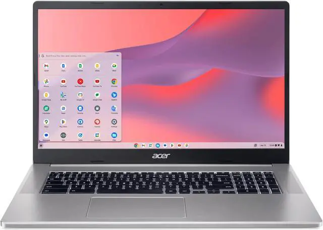 Alt view image 8 of 14 - Acer Chromebook 317 CB317-1H-C6RK Laptop | Intel Celeron N4500 | 17.3" Full HD IPS Display | 4GB LPDDR4X | 128GB eMMC | Intel Wireless Wi-Fi 6 AX201 802.11ax | Chrome OS, Silver