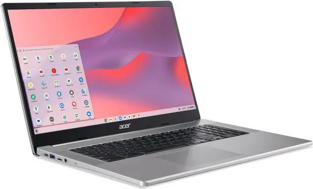 Alt view image 12 of 14 - Acer Chromebook 317 CB317-1H-C6RK Laptop | Intel Celeron N4500 | 17.3" Full HD IPS Display | 4GB LPDDR4X | 128GB eMMC | Intel Wireless Wi-Fi 6 AX201 802.11ax | Chrome OS, Silver