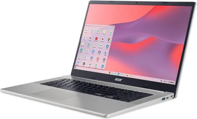 Alt view image 13 of 14 - Acer Chromebook 317 CB317-1H-C6RK Laptop | Intel Celeron N4500 | 17.3" Full HD IPS Display | 4GB LPDDR4X | 128GB eMMC | Intel Wireless Wi-Fi 6 AX201 802.11ax | Chrome OS, Silver
