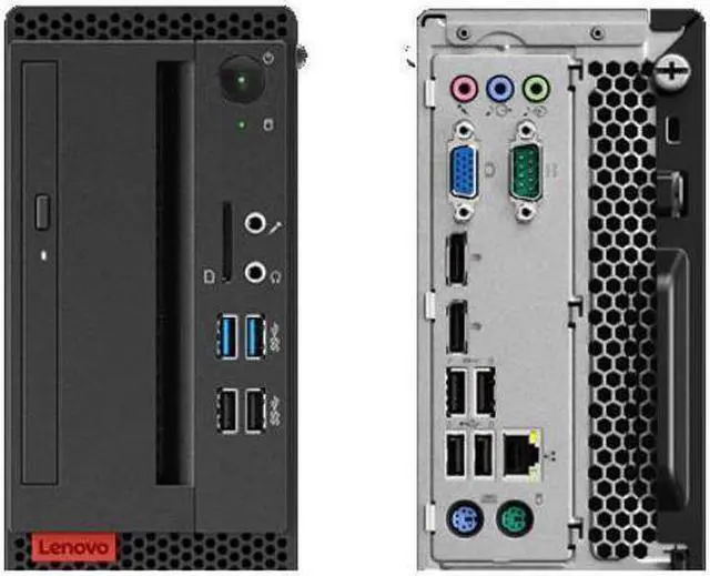 Alt view image 12 of 13 - Lenovo ThinkCentre M75s-1 SFF Desktop Computer R5-3400G 8GB 256GB SSD W10P DVDW
