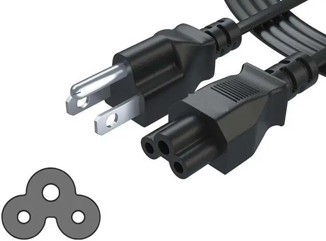 Alt view image 7 of 7 - Longwell Genuine 6 Ft 3 Prong Power cord cable LS-18M 3-wire 18 AWG 1.8m (6.0ft) long - Has straight (F) C5 receptacle (for 120V in North America)