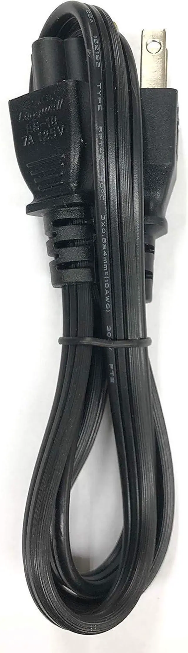 Alt view image 5 of 7 - LongWell Original 3.3 Ft AC Power cord LS-18 LP-30B E55349,Compatible With P/N:05V1C9,0K260C,0K2490,02JVNJ,NEMA 5-15P to C5 3-Slot Mickey Mouse type plug, For Dell Laptops,Desktop,All in One PC
