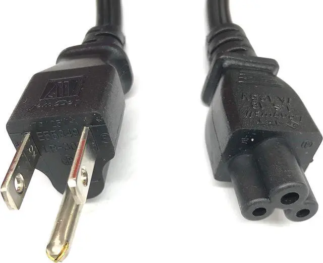 Alt view image 7 of 7 - LongWell Original 3.3 Ft AC Power cord LS-18 LP-30B E55349,Compatible With P/N:05V1C9,0K260C,0K2490,02JVNJ,NEMA 5-15P to C5 3-Slot Mickey Mouse type plug, For Dell Laptops,Desktop,All in One PC