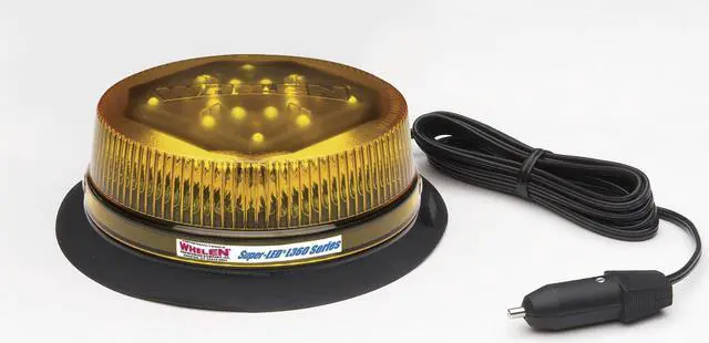 Main image of Whelen Engineering L32 Series Beacon, Amber, Low Dome, Magnetic/Suction Mount, 12 VDC, Model# L32LAV