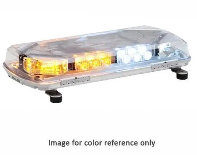 Main image of Whelen Engineering Century Mini 16" Light bar Magnetic/Suction Mount, Driver Side Amber, Passenger Side White with Clear Dome, Model# MC16MF