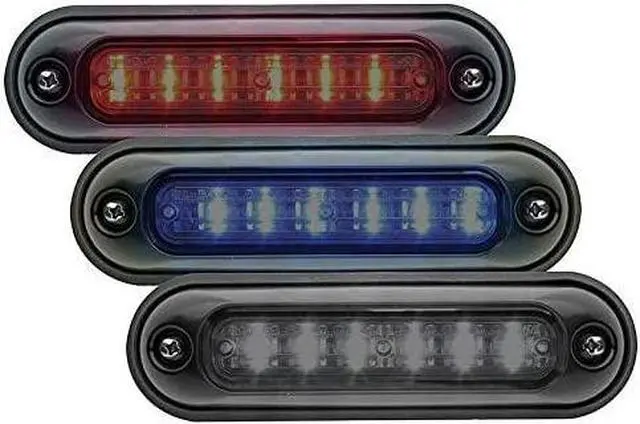 Main image of Whelen Engineering ION Series Linear-LED® TRIO Surface Mount Red/Blue/White with Smoked Lens, Model# XI3SMJC